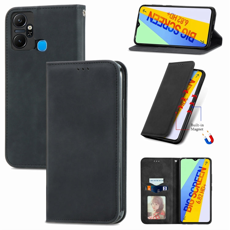 Retro Skin Feel Magnetic Flip Leather Phone Case