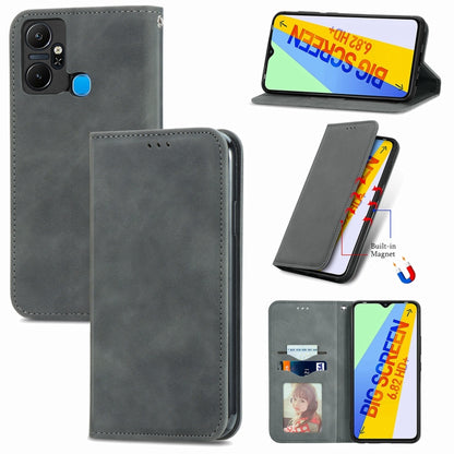 Retro Skin Feel Magnetic Flip Leather Phone Case