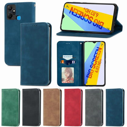 Retro Skin Feel Magnetic Flip Leather Phone Case