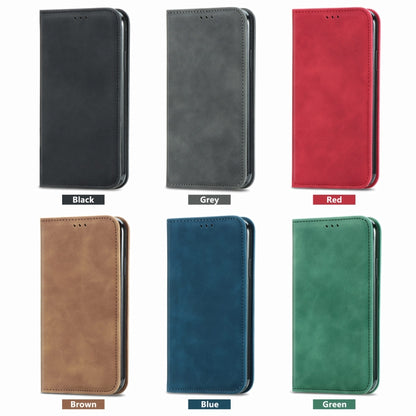 Retro Skin Feel Magnetic Flip Leather Phone Case