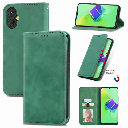 Retro Skin Feel Magnetic Flip Leather Phone Case