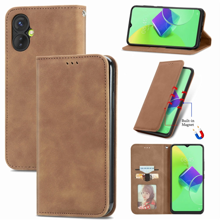 Retro Skin Feel Magnetic Flip Leather Phone Case