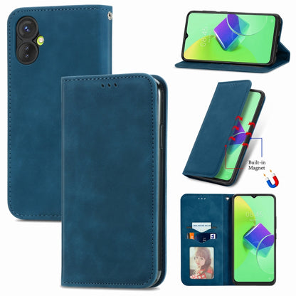 Retro Skin Feel Magnetic Flip Leather Phone Case