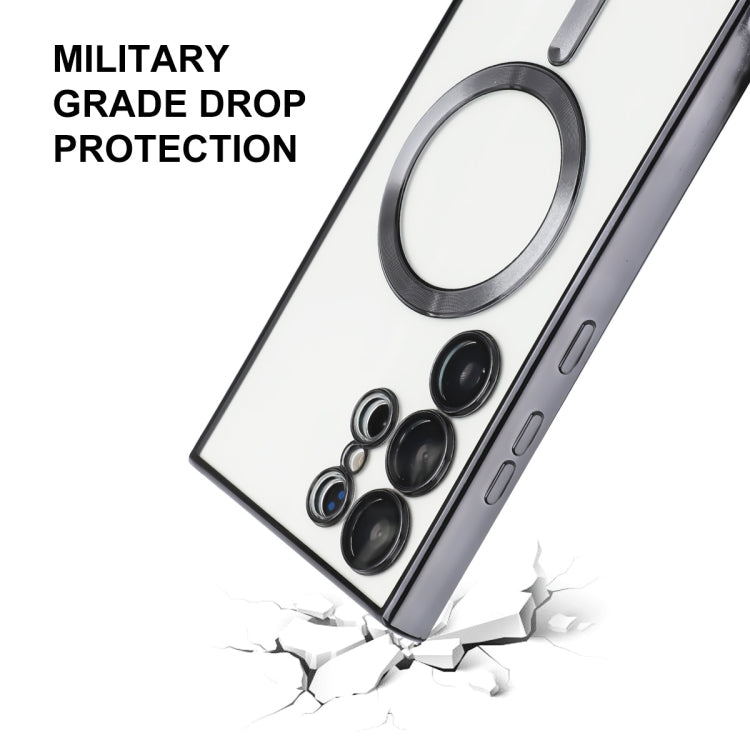 For Samsung Galaxy S22 Ultra 5G ENKAY Electroplated MagSafe Shockproof TPU Phone Case with Lens Film