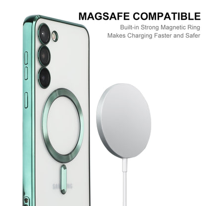 For Samsung Galaxy S23 ENKAY Hat-Prince Magnet Slim Clear Case Electroplated Shockproof Camera Protection Cover