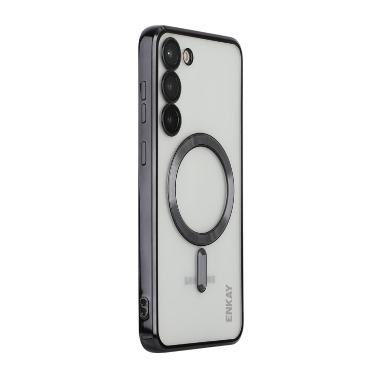 For Samsung Galaxy S23+ 5G ENKAY Electroplated MagSafe Shockproof TPU Phone Case with Lens Film