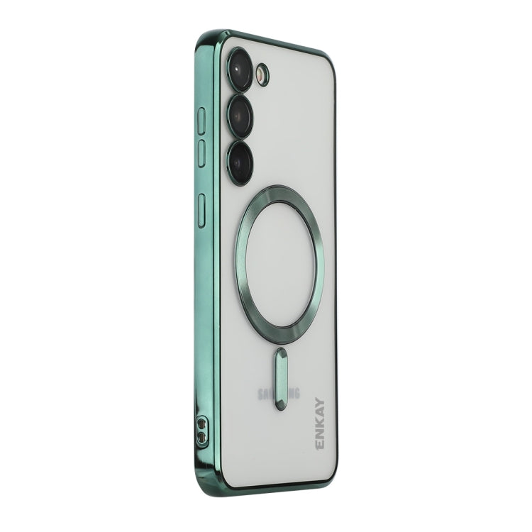 For Samsung Galaxy S23+ 5G ENKAY Electroplated MagSafe Shockproof TPU Phone Case with Lens Film