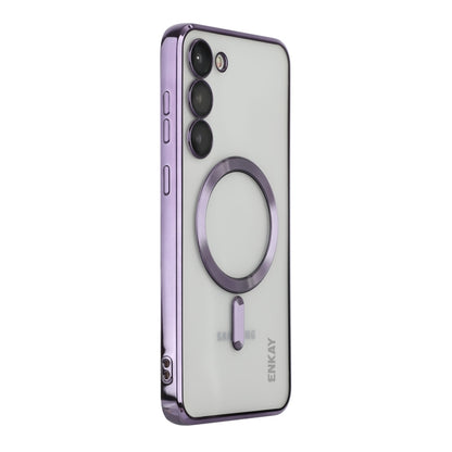 For Samsung Galaxy S23+ 5G ENKAY Electroplated MagSafe Shockproof TPU Phone Case with Lens Film