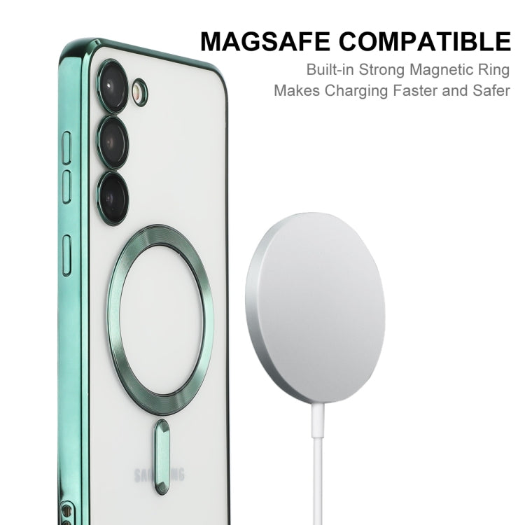 For Samsung Galaxy S23+ 5G ENKAY Electroplated MagSafe Shockproof TPU Phone Case with Lens Film