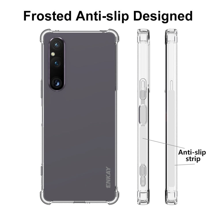 For Sony Xperia 1 V ENKAY Hat-Prince Clear TPU Shockproof Phone Case