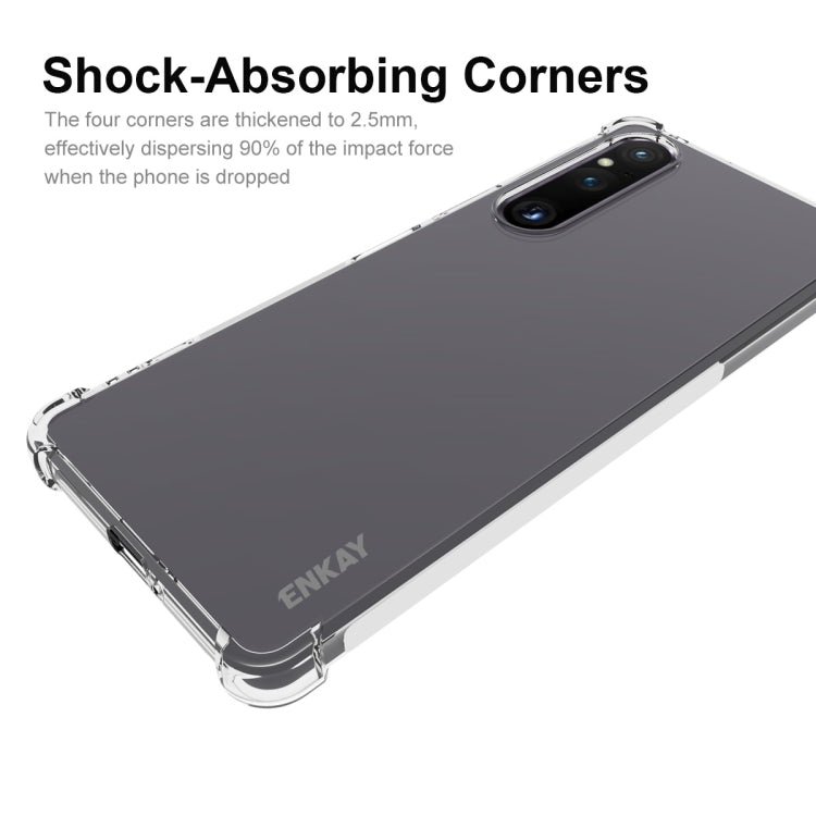 For Sony Xperia 1 V ENKAY Hat-Prince Clear TPU Shockproof Phone Case