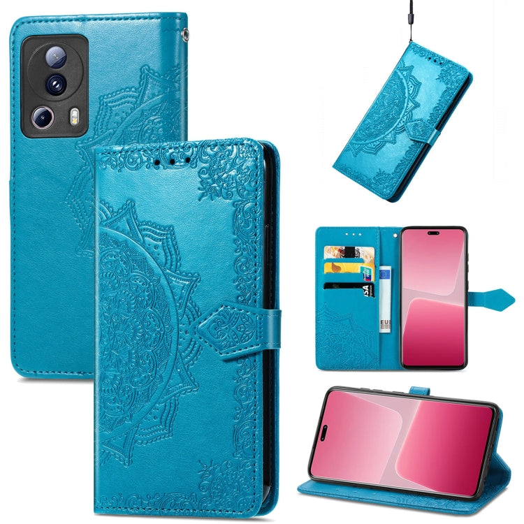 Mandala Flower Embossed Horizontal Flip Leather Phone Case, For Xiaomi 13 Lite