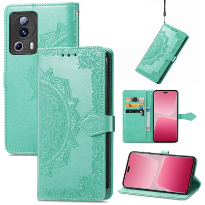 Mandala Flower Embossed Horizontal Flip Leather Phone Case, For Xiaomi 13 Lite