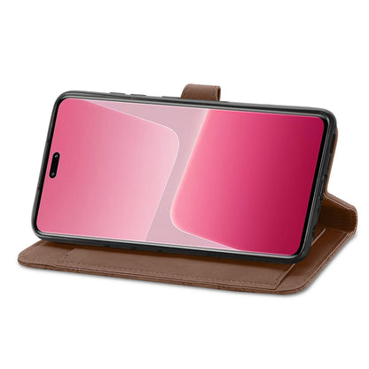 Embossed Flower Zipper Leather Phone Case, For Xiaomi 13 Lite