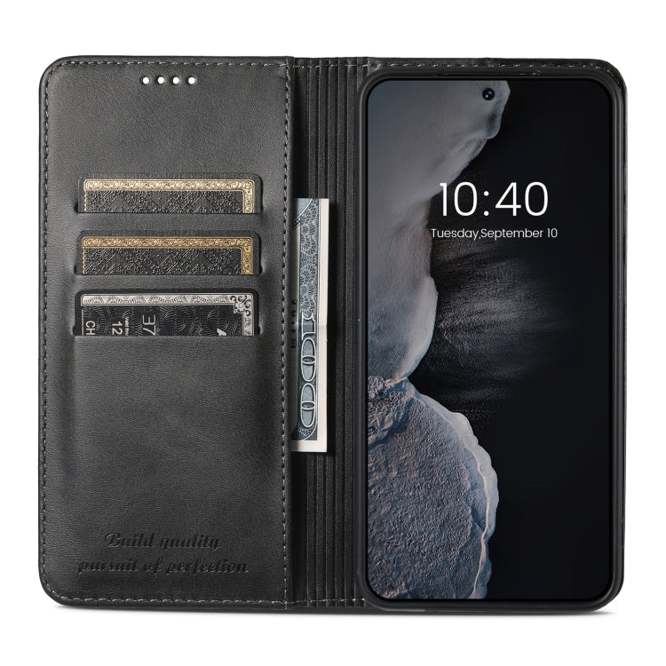 Suteni Calf Texture Horizontal Flip Leather Phone Case