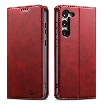 Suteni Calf Texture Horizontal Flip Leather Phone Case, For Samsung Galaxy S23 Ultra 5G, For Samsung Galaxy S23+ 5G, For Samsung Galaxy S23 5G