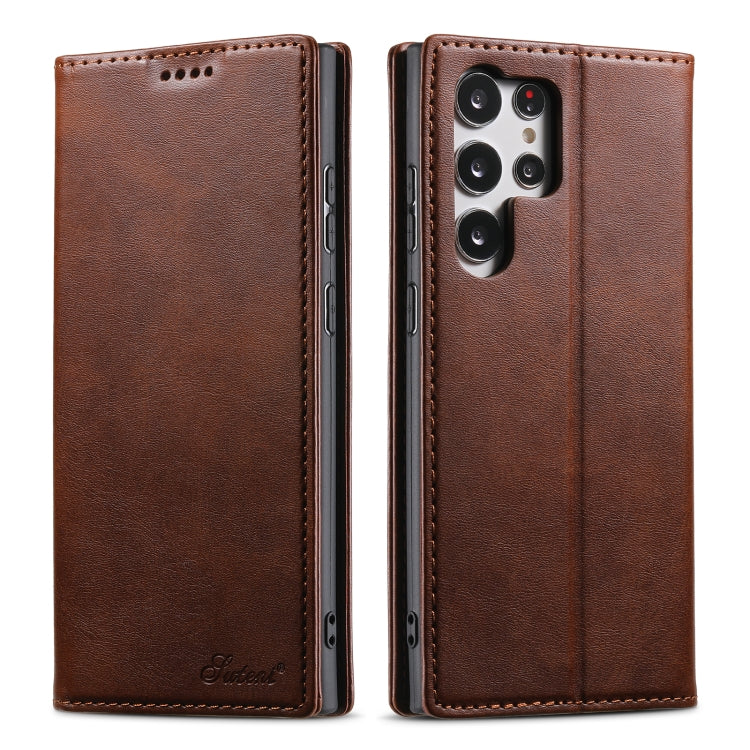 Suteni Calf Texture Horizontal Flip Leather Phone Case