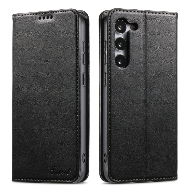 Suteni Calf Texture Horizontal Flip Leather Phone Case, For Samsung Galaxy S25 5G, For Samsung Galaxy S25+ 5G, For Samsung Galaxy S25 Ultra 5G, For Samsung Galaxy S24 Ultra 5G, For Samsung Galaxy S24+ 5G, For Samsung Galaxy S24 5G