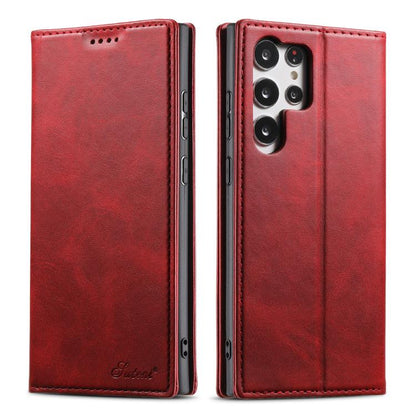 Suteni Calf Texture Horizontal Flip Leather Phone Case, For Samsung Galaxy S25 5G, For Samsung Galaxy S25+ 5G, For Samsung Galaxy S25 Ultra 5G, For Samsung Galaxy S24 Ultra 5G, For Samsung Galaxy S24+ 5G, For Samsung Galaxy S24 5G
