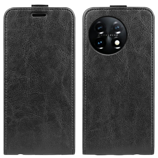 For OnePlus 11 R64 Texture Vertical Flip Leather Phone Case