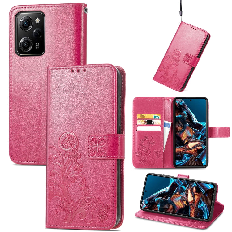 Four-leaf Clasp Embossed Leather Phone Case, Series 2