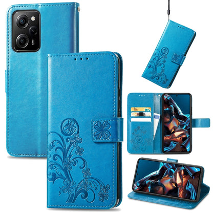 Four-leaf Clasp Embossed Leather Phone Case, Series 2