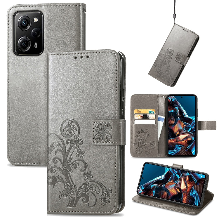 Four-leaf Clasp Embossed Leather Phone Case, Series 2