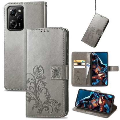 Four-leaf Clasp Embossed Leather Phone Case, Series 2