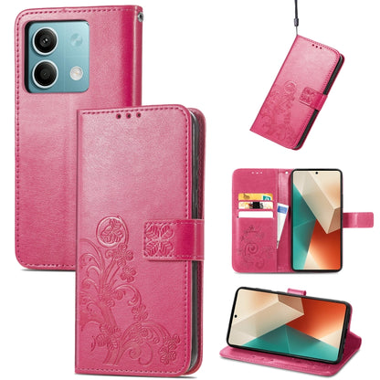 Four-leaf Clasp Embossed Leather Phone Case, Series 2