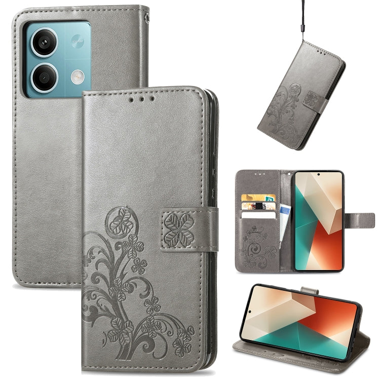 Four-leaf Clasp Embossed Leather Phone Case, Series 2