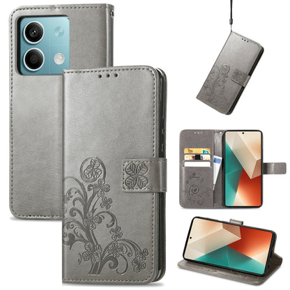 Four-leaf Clasp Embossed Leather Phone Case, Series 2