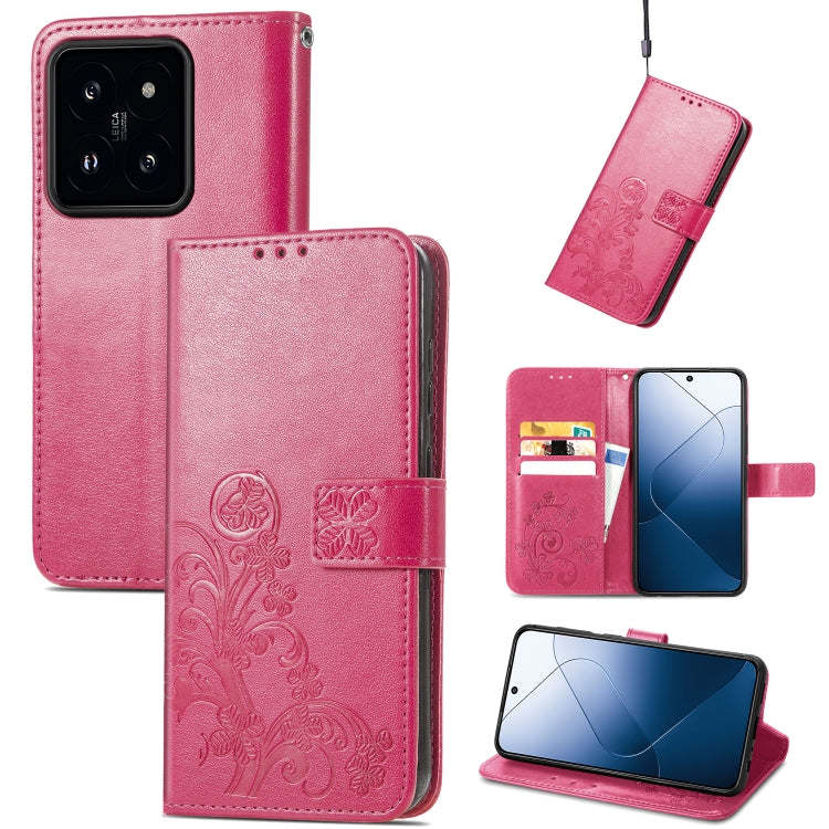 Four-leaf Clasp Embossed Leather Phone Case, Series 2