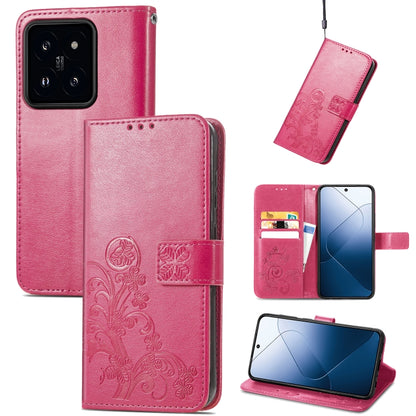 Four-leaf Clasp Embossed Leather Phone Case, Series 2
