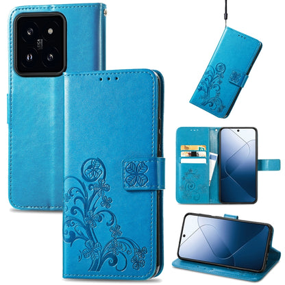 Four-leaf Clasp Embossed Leather Phone Case, Series 2