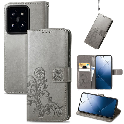 Four-leaf Clasp Embossed Leather Phone Case, Series 2