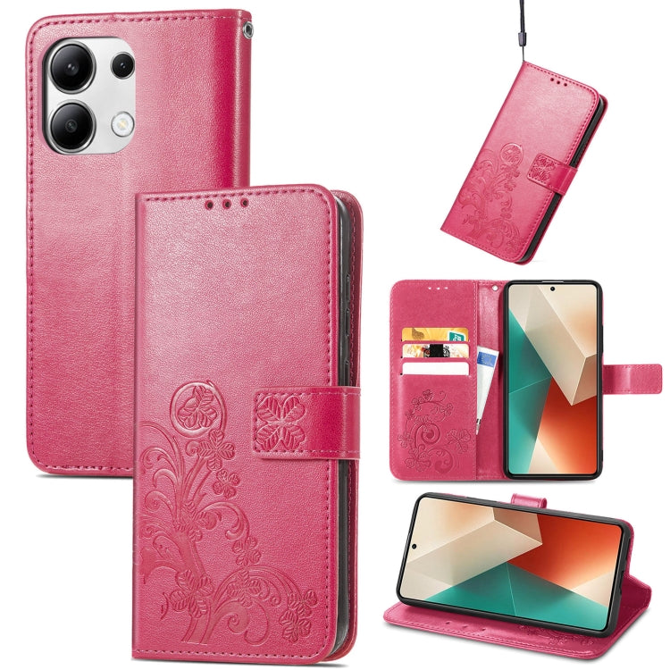Four-leaf Clasp Embossed Leather Phone Case, Series 2