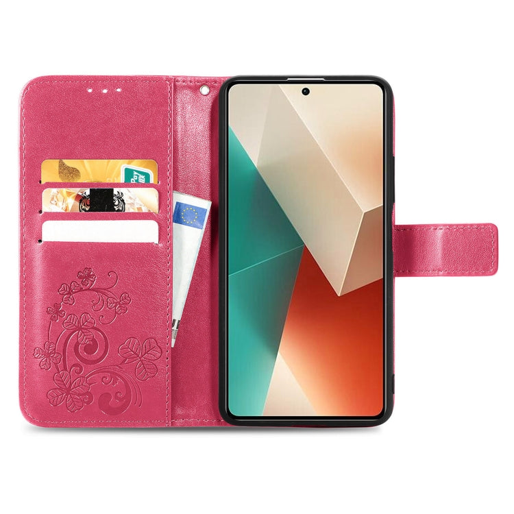 Four-leaf Clasp Embossed Leather Phone Case, Series 2
