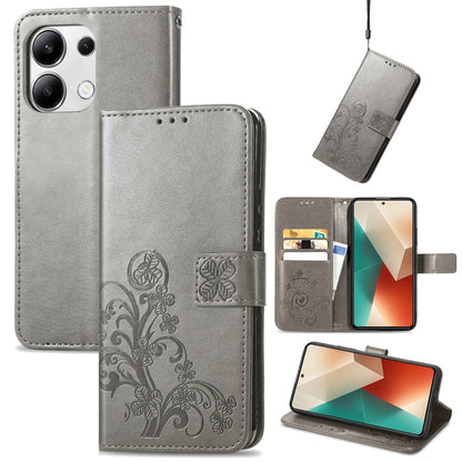 Four-leaf Clasp Embossed Leather Phone Case, Series 2