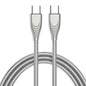 ENKAY ENK-CB129 PD 65W Type-C to Type-C Carbon Steel Hose Spring Fast Charging Data Cable, Length 1m, 1m Type-C to Type-C