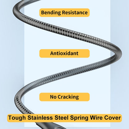 ENKAY ENK-CB129 PD 65W Type-C to Type-C Carbon Steel Hose Spring Fast Charging Data Cable, Length 1m, 1m Type-C to Type-C