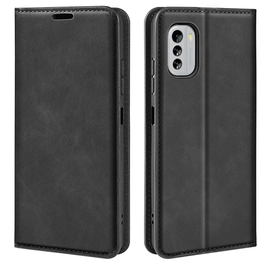 For Nokia G60 5G Retro-skin Magnetic Suction Leather Phone Case