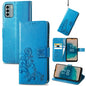 Four-leaf Clasp Embossed Buckle Leather Phone Case