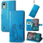 Four-leaf Clasp Embossed Buckle Leather Phone Case