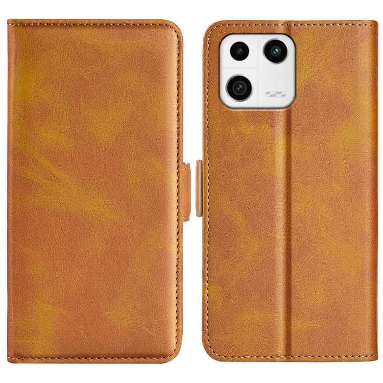 For Xiaomi 13 Dual-side Magnetic Buckle Horizontal Flip Leather Phone Case, For Xiaomi 13