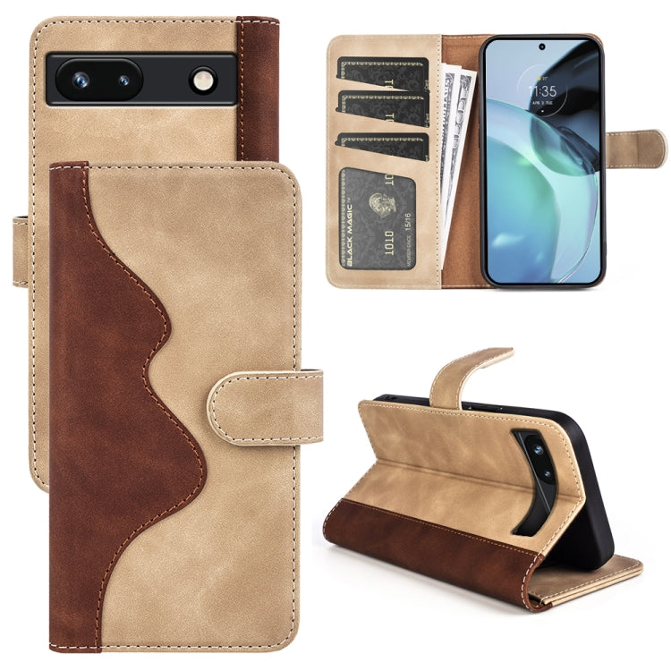 For Google Pixel 7a Stitching Horizontal Flip Leather Phone Case