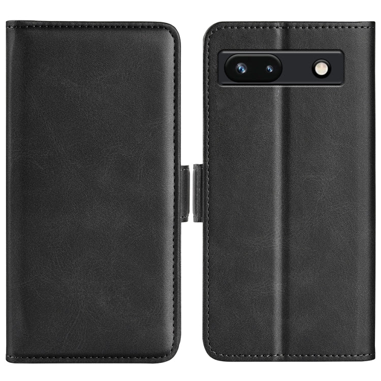 For Google Pixel 7a Dual-side Magnetic Buckle Leather Phone Case