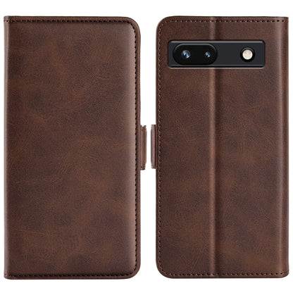 For Google Pixel 7a Dual-side Magnetic Buckle Leather Phone Case