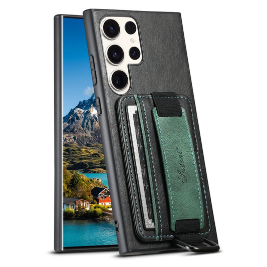 Suteni H13 Card Wallet Wrist Strap Holder PU Phone Case, For Samsung Galaxy S23 Ultra 5G, For Samsung Galaxy S23+ 5G, For Samsung Galaxy S23 5G, For Samsung Galaxy S22 Ultra 5G, For Samsung Galaxy S22+ 5G, For Samsung Galaxy S22 5G