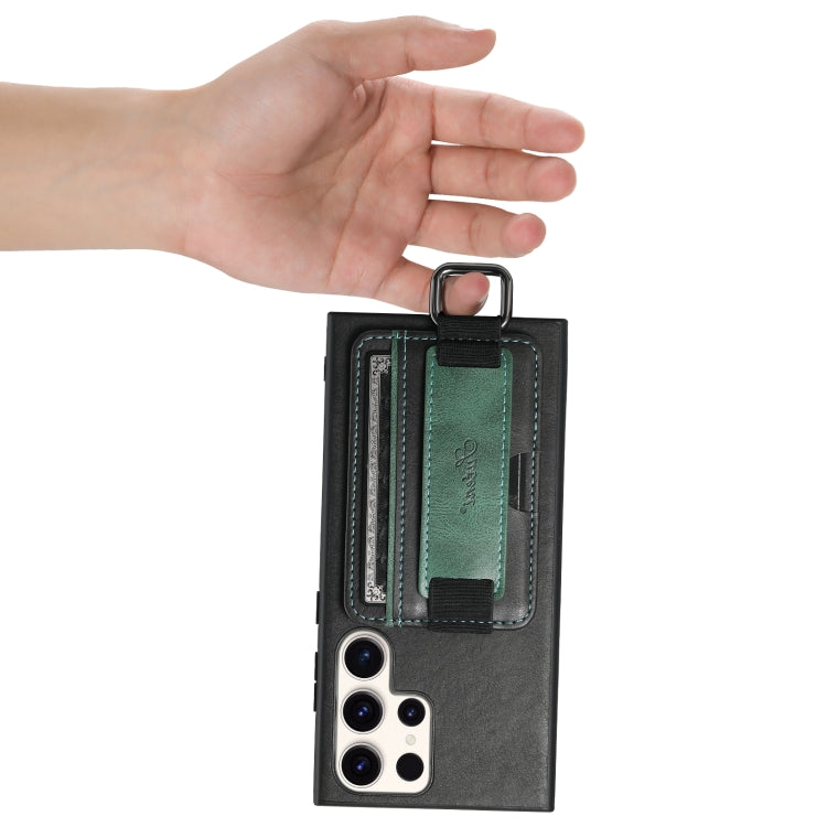 Suteni H13 Card Wallet Wrist Strap Holder PU Phone Case, For Samsung Galaxy S23 Ultra 5G, For Samsung Galaxy S23+ 5G, For Samsung Galaxy S23 5G, For Samsung Galaxy S22 Ultra 5G, For Samsung Galaxy S22+ 5G, For Samsung Galaxy S22 5G���������������������...