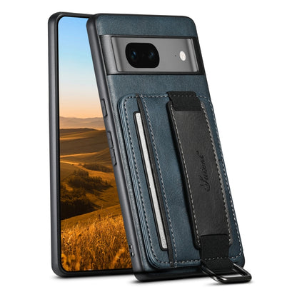Suteni H13 Card Wallet Wrist Strap Holder PU Phone Case